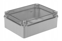 Pawbol Puszka instalacyjna S-BOX416-P 190x140x70 IP65 szara bez dławików pokrywa przezroczysta
