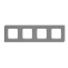 Karlik MINI szary mat 27MR-4 Ramka poczwórna