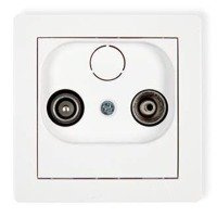 Karlik Deco Mechanizm gniazda abonenckiego RTV przelotowego 12dB