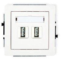Mechanizm gniazda podwójnego 2xUSB-AA