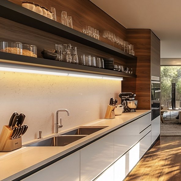 Oprawa CABINET SWITCH T5 900mm 10W NW 230V 120st IP20 BIAŁY z włącznikiem