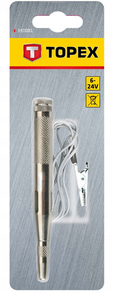 TOPEX Próbnik instalacji samochodowej 6-24V 115mm 39D081