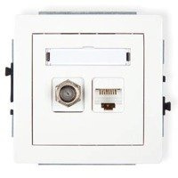 Karlik Deco Mechanizm gniazda antenowego poj. typu F (SAT) + gniazda komp. poj.