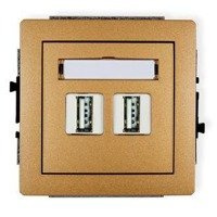 Karlik Deco Mechanizm gniazda podwójnego 2xUSB-AA