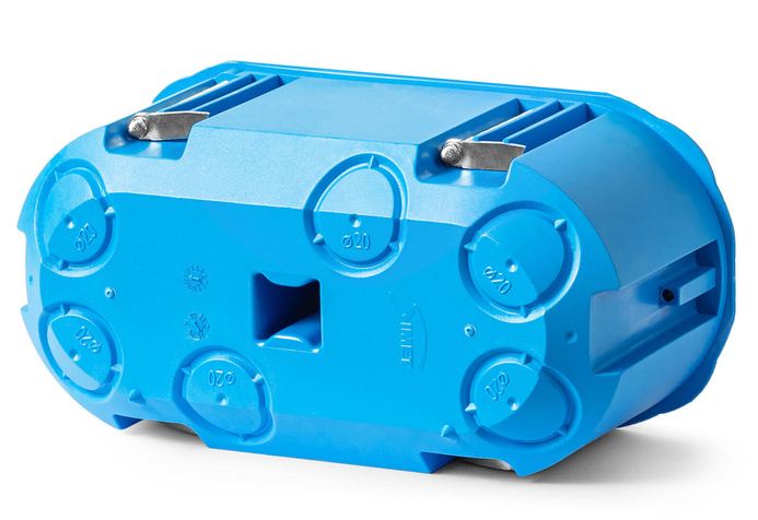 Simet Puszka głęboka gips niebieska do elektroniki 2krotna P2x60D 32092203