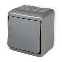 JUNIOR szary łącznik pojedynczy IP54 10WHE-1