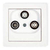 Karlik Deco Mechanizm gniazda abonenckiego 2 wyjścia SAT + TV