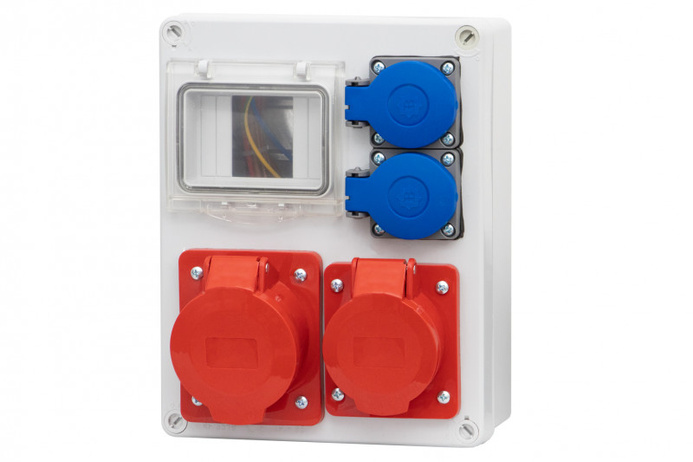 Rozdzielnica budowlana erbetka 4 moduły 16A 5p, 32A 5p, 2x230V F3.0069