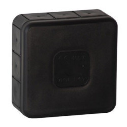 ViPlast puszka natynkowa czarna IP55 85x85x37 030-05