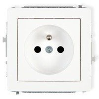 KARLIK DECO biały DGP-1z Gniazdo pojedyncze z/u