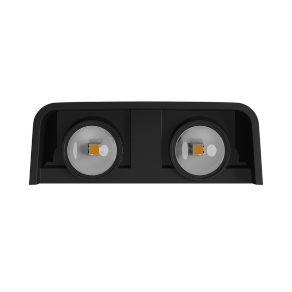 KINKIET LUNARIX 2 4W CCT 230V IP54 RA90 110X110X40MM CZARNY ŚWIECI GÓRA/DÓŁ