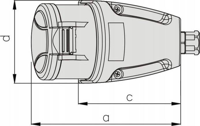 Gniazdo siłowe stałe IP44 16A 4P 4 bolce