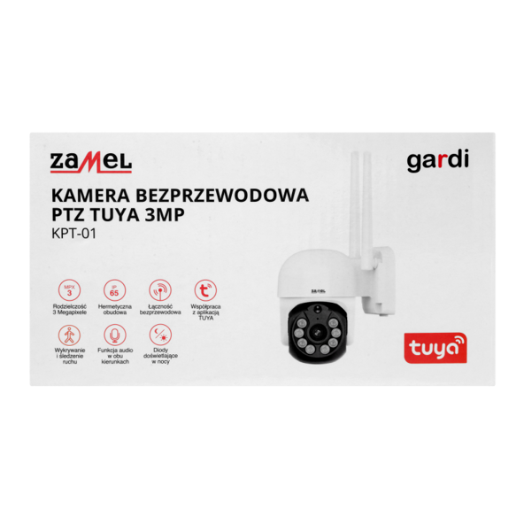 Kamera bezprzewodowa PTZ na Wi-Fi TUYA 3MP ruchoma głowica KPT-01