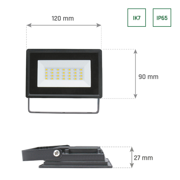 NOCTIS LUX 3 NAŚWIETLACZ 20W NW 230V IP65 czarny