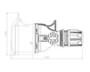 Gniazdo siłowe przenośne do przedłużacza 32A 5P IP44 Typ B ECO